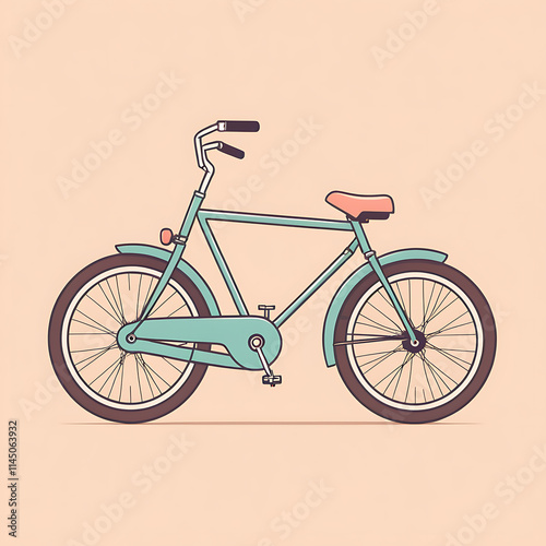 vintage bicycle vector illustration