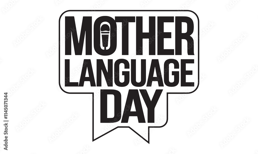 International Mother Language Day , 21 February Typography ,T-shart, Banner design.