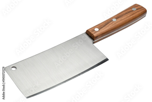 Cleaver knife isolated on white. 