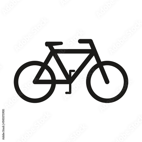 bicycle icon on white background photo