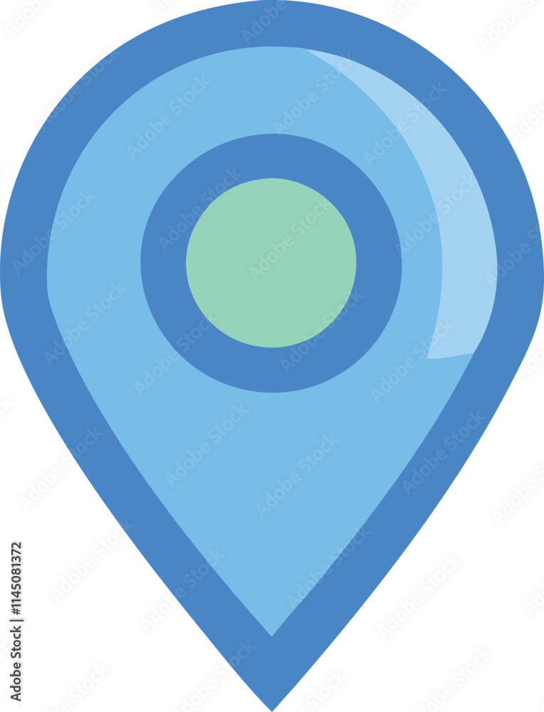 Soft blue pin marker with lime green dot isolated on white background. Location map icon. Location pin Soft blue pin marker with lime green dot isolated on white background. Location map icon. Location pin