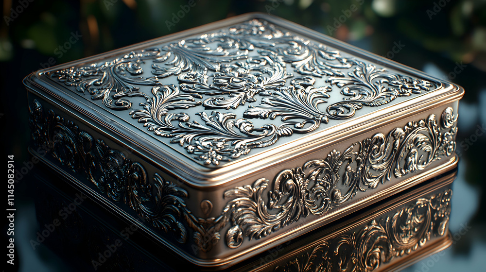 Ornate decorative box with intricate design. Ornate decorative box with intricate design.