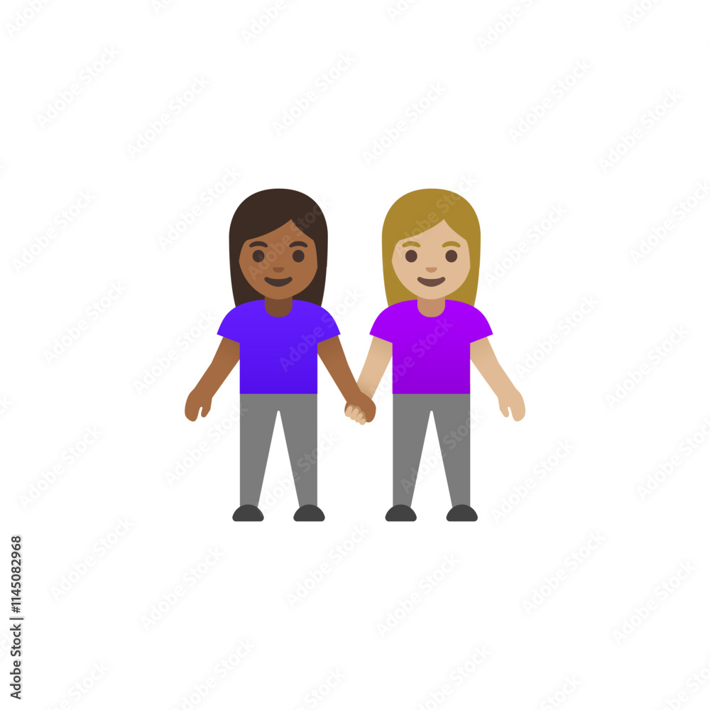 Couple Holding Hands (Mixed Gender)

