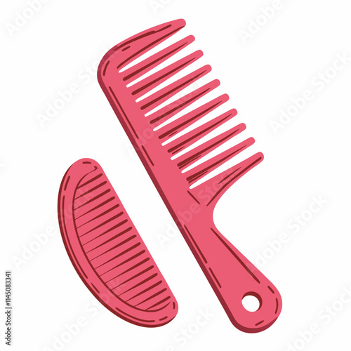 beauty personal comb icon isolated






