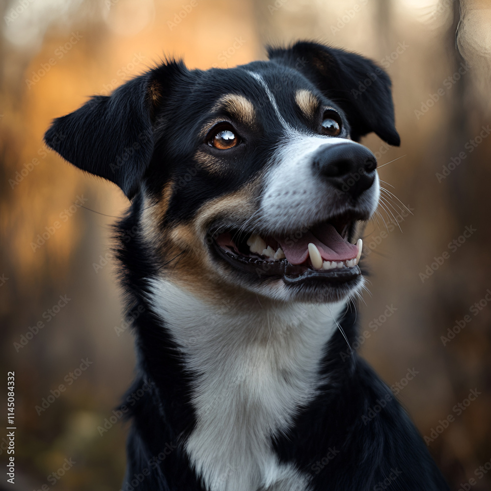 Beautiful illustration of man's best friend: Dog. Beautiful dog. Portrait of a beautiful dog