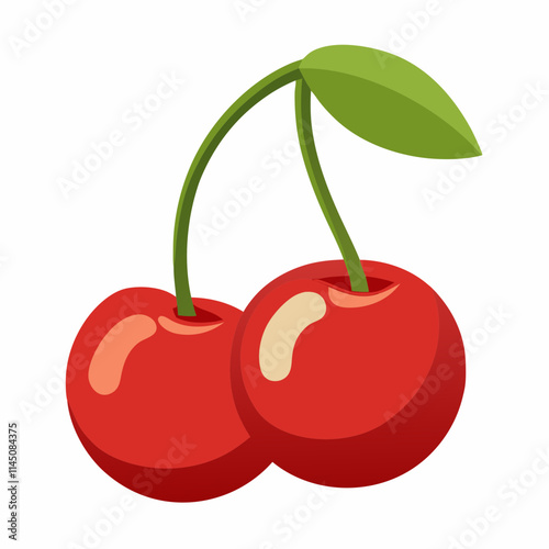 cherry fresh fruit icon isolated design


