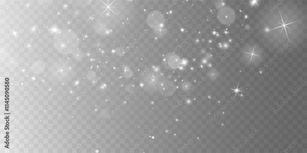 Light abstract glowing bokeh highlights. Light bokeh effect isolated on transparent background. The Christmas background shines from the dust. Light abstract glowing bokeh highlights. Light bokeh effect isolated on transparent background. The Christmas background shines from the dust.