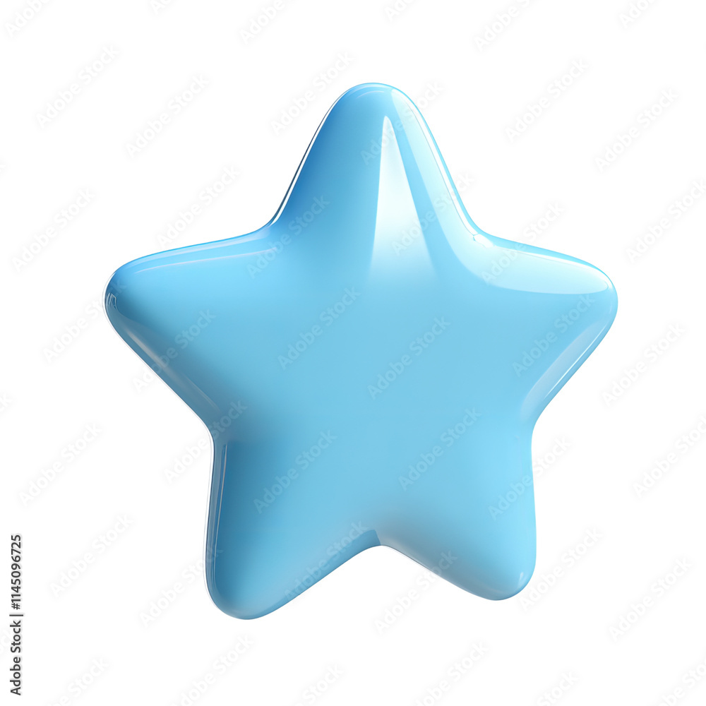 blue 3d round star white background blue 3d round star white background