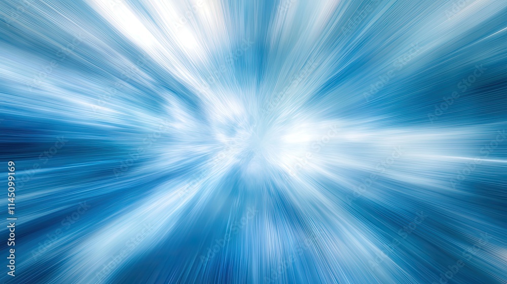 Abstract Blue Radiating Light Speed Burst Image Abstract Blue Radiating Light Speed Burst Image