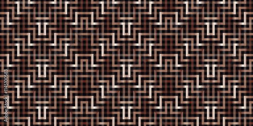 Seamless mocha mousse diagonal zigzag vector pattern