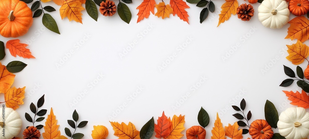 Autumn harvest decoration fall season seasonal art cozy atmosphere overhead view nature's beauty Autumn harvest decoration fall season seasonal art cozy atmosphere overhead view nature's beauty