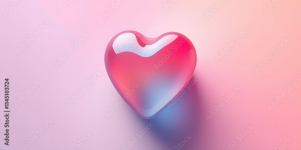 Pink Heart Shape on Gradient Background
Pink Heart Shape on Gradient Background