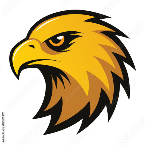 Golden Eagle head Adobe Illustrator Artwork