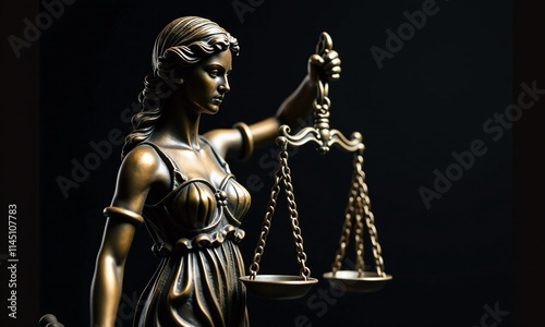 Lady Justice statue scales of justice bronze sculpture