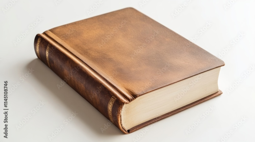 A 3D book cover mockup with a smooth matte finish, isolated on a white surface, offering a large area for custom design A 3D book cover mockup with a smooth matte finish, isolated on a white surface, offering a large area for custom design