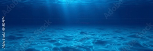 Abstract background of rippling deep blue sea water texture, marine, marine life