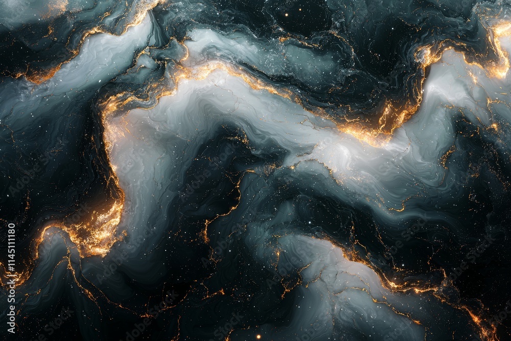 An illustration of a grey and green marble texture, with a glossy, subtly glittery surface, metallic appearance, warm hues, and vibrant lighting. An illustration of a grey and green marble texture, with a glossy, subtly glittery surface, metallic appearance, warm hues, and vibrant lighting.