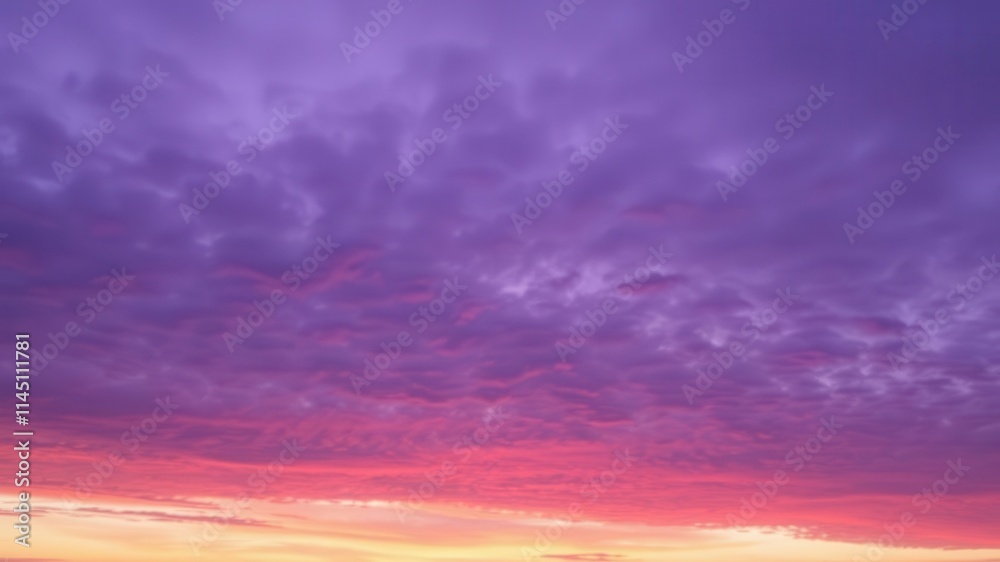 Fototapeta premium Abstract watercolor background with a stunning sunset sky blending hues of orange and purple, creating a mesmerizing and serene atmosphere, purple, sky, atmosphere