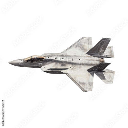 f35 fighter jet white background