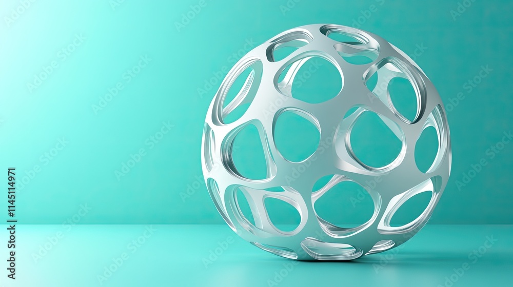 Abstract White Sphere With Interconnected Holes Abstract White Sphere With Interconnected Holes