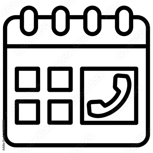 Line icon Scheduled vector contact us communication