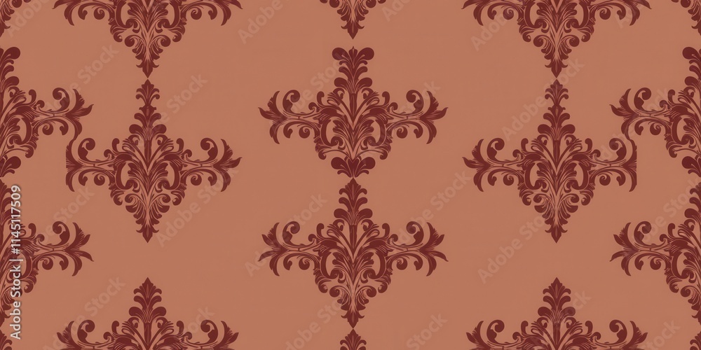 Elegant seamless damask wallpaper with intricate floral design in neutral tones, home decor, backdrop Elegant seamless damask wallpaper with intricate floral design in neutral tones, home decor, backdrop