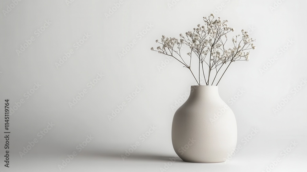 Elegant Minimalist Vase with Delicate White Flowers on Soft Neutral Background for Modern Interior Design and Aesthetic Inspirations Elegant Minimalist Vase with Delicate White Flowers on Soft Neutral Background for Modern Interior Design and Aesthetic Inspirations