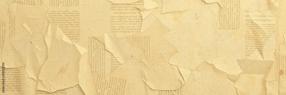 Fototapeta premium Old ripped torn posters textures backgrounds grunge creased crumpled paper vintage collage placards empty space text backdrop surface, crumpled, textures