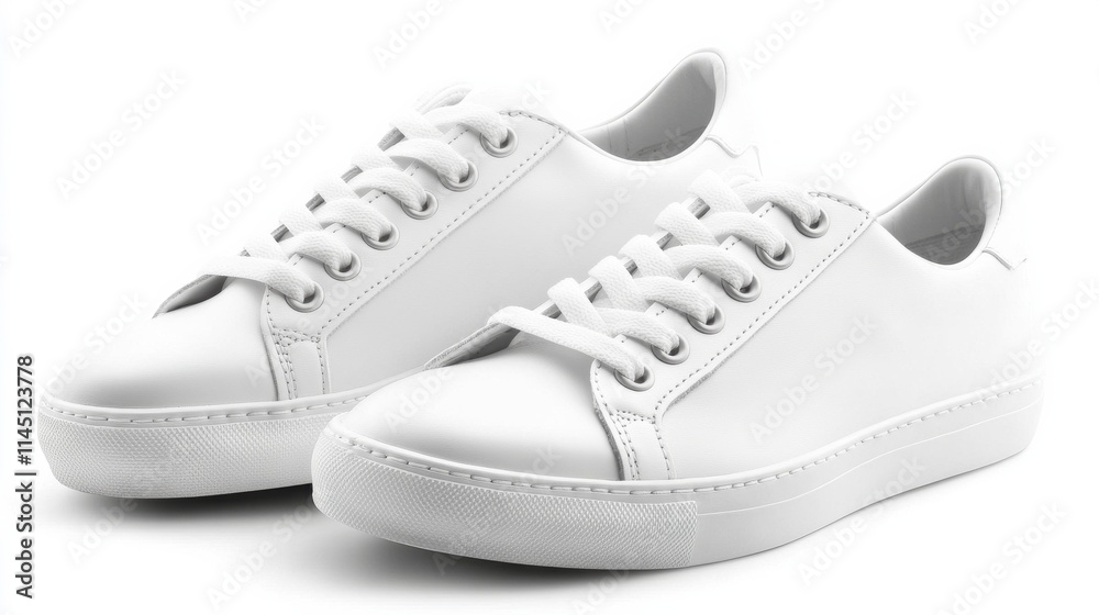 Stylish and Minimalist White Sneakers Perfect for Everyday Wear, Casual Outfits, and Urban Adventures, Offering Comfort and Versatility for All Occasions