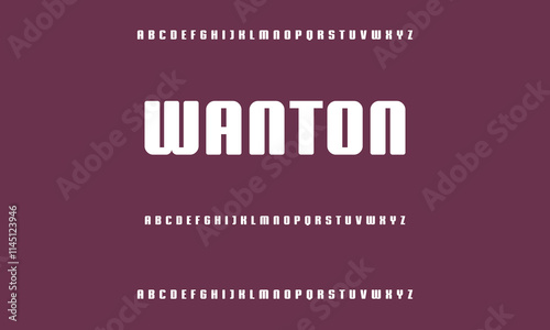 Sans serif font with vintage style typography. Alphabet vector font with Uppercase, lowercase, and number. Regular Bold font with uppercase dan lowercase variation.