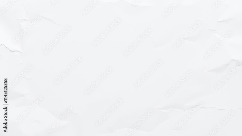 Obraz premium White paper texture with subtle creases and folds, perfect for backgrounds or overlays, abstract, material, paper