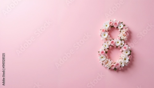 Figure eight of roses, postcard