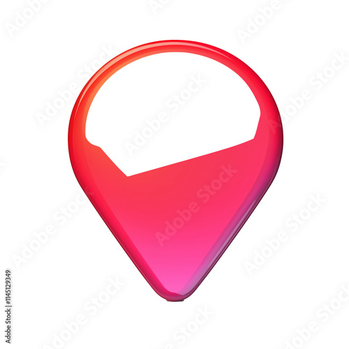 Free Download Sleek Bright Red Location Pin Icon: Isolated On A White Background - GFXLoad