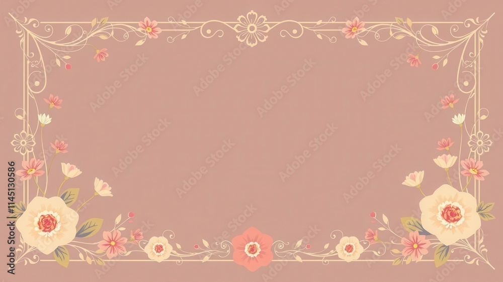 Elegant floral border with space for text suitable for wedding invitations or greeting cards, vector, greeting cards, elegant Elegant floral border with space for text suitable for wedding invitations or greeting cards, vector, greeting cards, elegant
