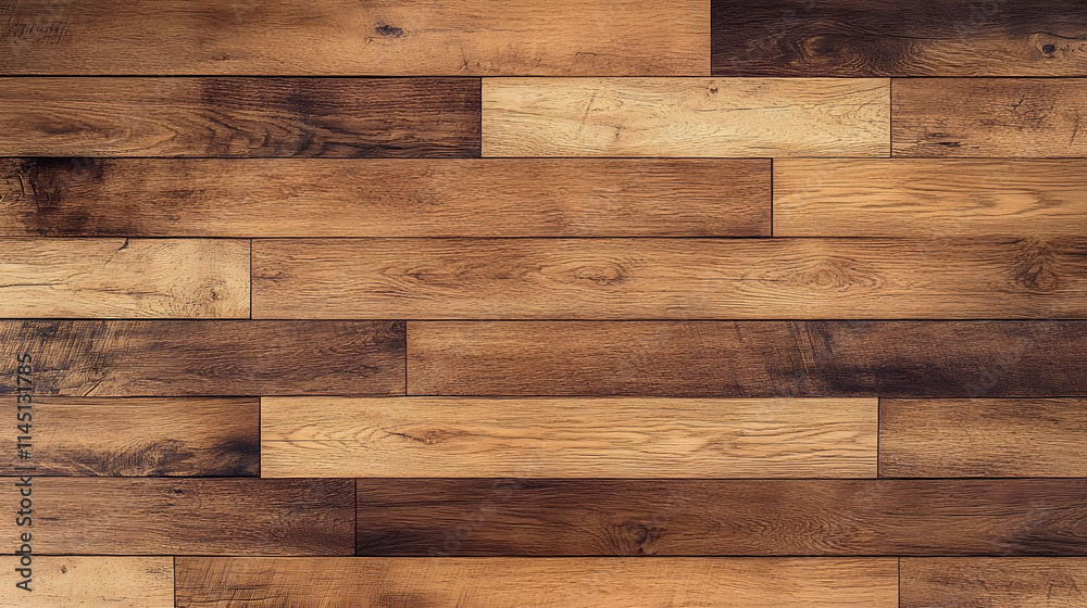 Naklejka premium Seamless wood texture background showcasing oak flooring.