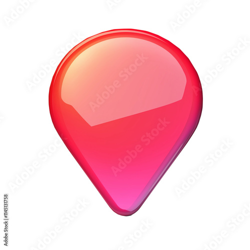 Free Download Sleek Bright Red Location Pin Icon: Isolated On A White Background - GFXLoad