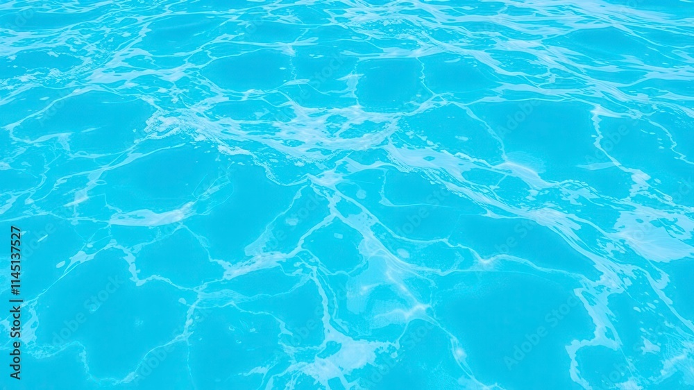 Pure blue turquoise water with foamy white waves crashing, tropical, beach Pure blue turquoise water with foamy white waves crashing, tropical, beach