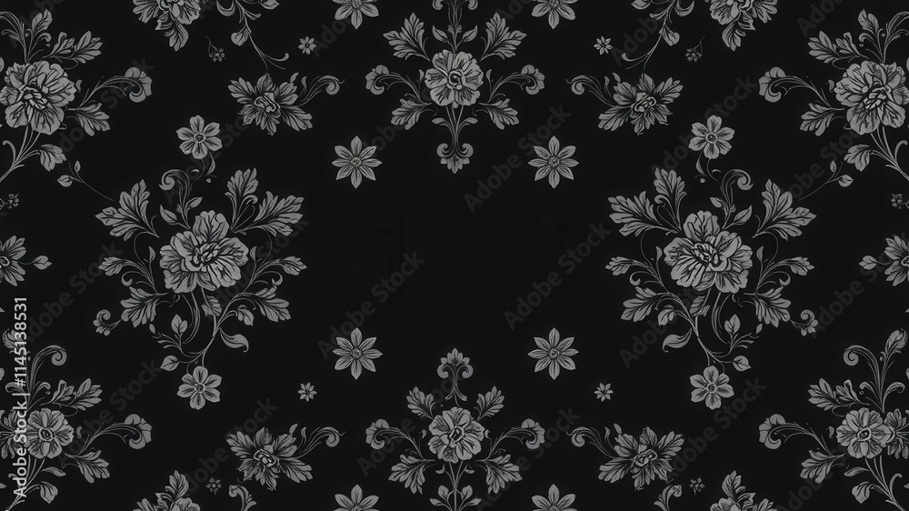 Seamless charcoal small floral elements wallpaper design for interior decor, home, textiles, fashion, seamless, interior, fashion Seamless charcoal small floral elements wallpaper design for interior decor, home, textiles, fashion, seamless, interior, fashion