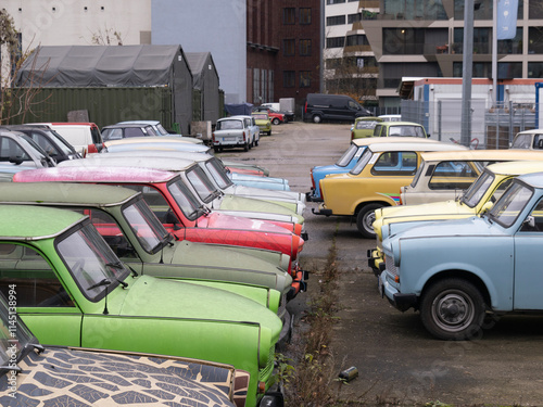 Old Russian cars from communist Germany