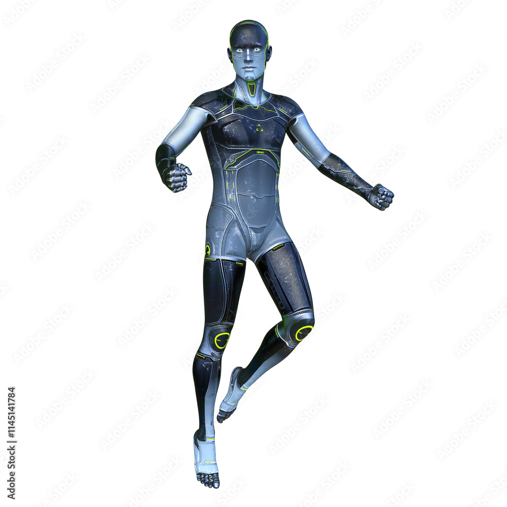 男性サイボーグ 3DCGレンダリング 男性サイボーグ 3DCGレンダリング