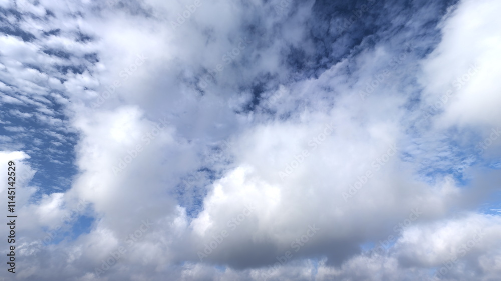 Fototapeta premium 鱗雲の空 3DCGレンダリング 