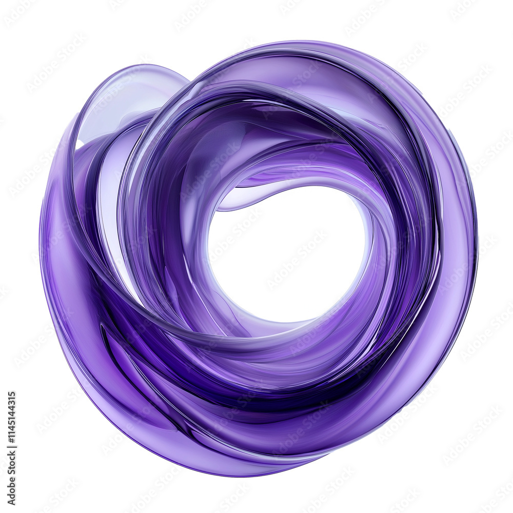 Translucent Purple Swirl: Soft Edges With Smoky Effect On A White Background Translucent Purple Swirl: Soft Edges With Smoky Effect On A White Background