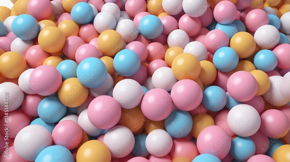 Abstract arrangement of colorful soft balls. Abstract arrangement of colorful soft balls.