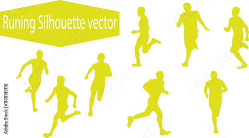 Running silhouete vector