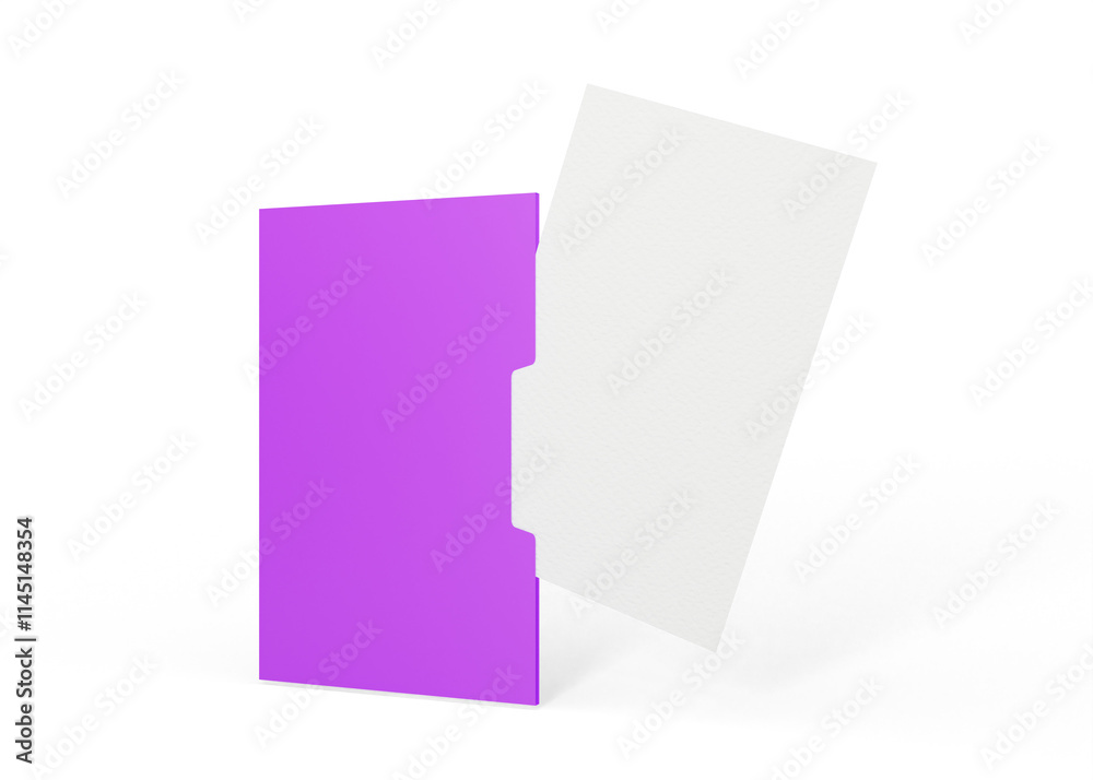 Folder with Letter and Card Mockup Folder with Letter and Card Mockup