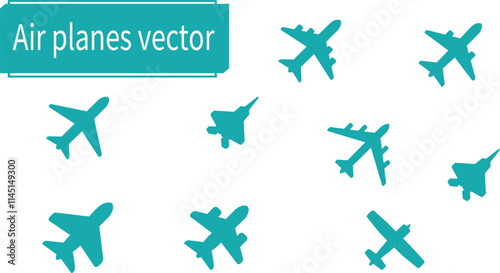 Airplanes vector