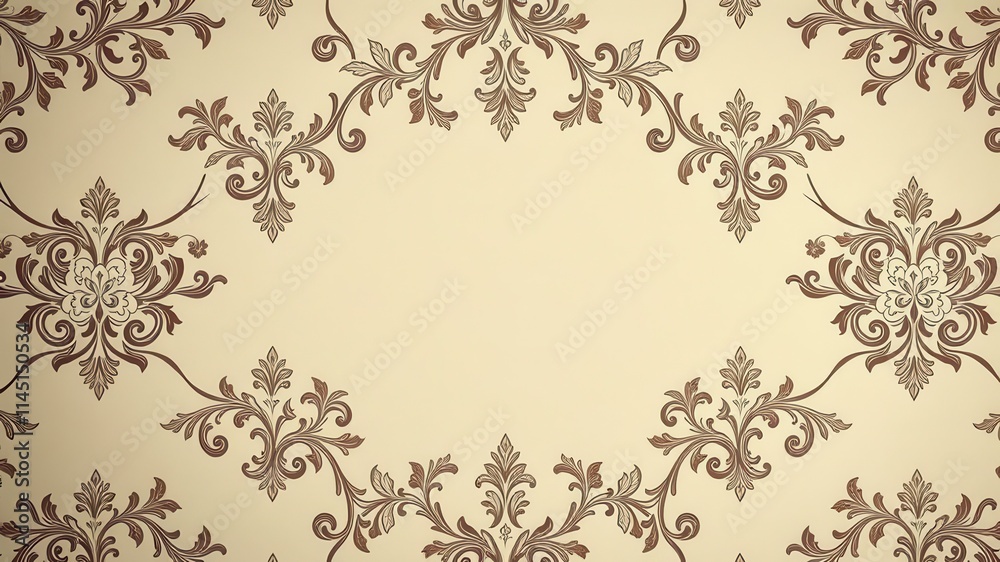Elegant cream background adorned with intricate floral pattern, luxury, elegant, cream Elegant cream background adorned with intricate floral pattern, luxury, elegant, cream