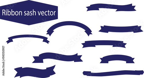 Ribbon sash vector