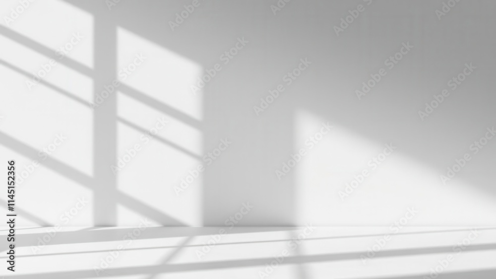 Obraz premium Gray background with soft, directional lighting creating elegant shadows for product display, shadows, lights, beautiful