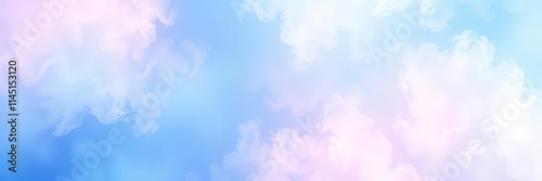 Fuzzy pink blue yellow gradient background resembling a cotton candy sunset, background, gradient